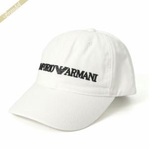 エンポリオアルマーニ EMPORIO ARMANI メンズ 帽子 ロゴ ベースボールキャップ ホワイト 627901 CC994 00010