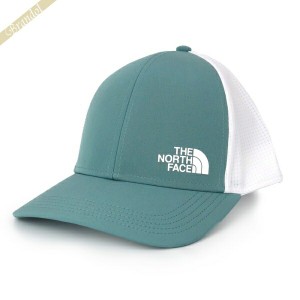 ノースフェイス THE NORTH FACE メンズ・レディース 帽子 TNF LOGO ロゴ メッシュキャップ ブルーグリーン×ホワイト NF0A5FY2 A9L