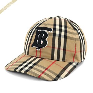 バーバリー BURBERRY メンズ・レディース 帽子 TBロゴ ヴィンテージチェック ベースボールキャップ Mサイズ ベージュ系 8038504 M