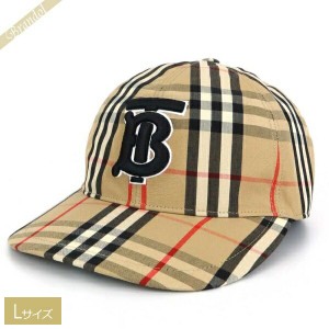 バーバリー BURBERRY メンズ・レディース 帽子 TBロゴ ヴィンテージチェック ベースボールキャップ Lサイズ ベージュ系 8038504 L