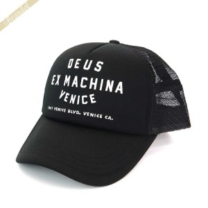 デウスエクスマキナ Deus Ex Machina メンズ 帽子 ロゴ メッシュキャップ ブラック DMA47620 BLACK