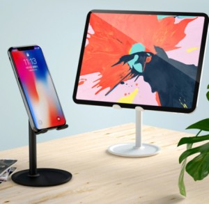 スマホスタンド タブレットスタンド スマホホルダー 卓上スタンド 角度調整自由自在 万能携帯電話卓上スタンド アルミ合金製 軽量 滑り止