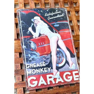 デザイン ガレージ GREASE MONKEY GARAGE おしゃれ アートポスター アイアン USA 壁掛け カフェ サイン