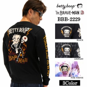 天竺 長袖Tシャツ ロンTEE THE BRAVEMAN×BETTY BOOP ベティーブープ bbb-2229