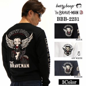 天竺 長袖Tシャツ ロンTEE THE BRAVEMAN×BETTY BOOP ベティーブープ bbb-2231