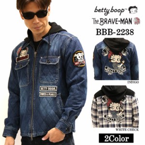 ZIPシャツ ジャケット THE BRAVEMAN×BETTY BOOP ブレイブマン ベティ・ブープ bbb-2238