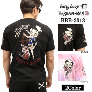 THE BRAVEMAN×BETTY BOOP ベティ・ブープ ベア天竺 半袖Tシャツ bbb-2313