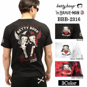 THE BRAVEMAN×BETTY BOOP ベティ・ブープ 半袖Tシャツ bbb-2316