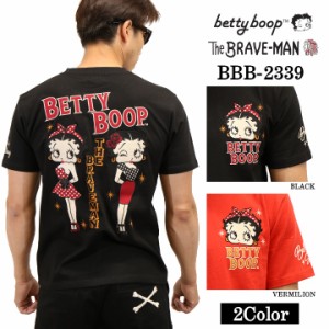 THE BRAVEMAN×BETTY BOOP ベティ・ブープ ブレイブマン コラボTee 天竺 半袖Tシャツ bbb-2339