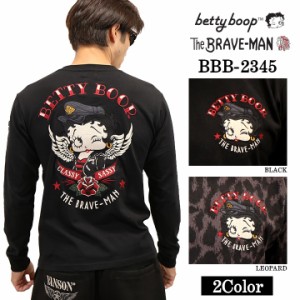 THE BRAVEMAN×BETTY BOOP ベティーブープ OE天竺長袖Tシャツ ロンTEE bbb-2345