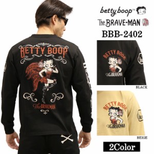 THE BRAVEMAN×BETTY BOOP ベティーブープ 天竺 長袖Tシャツ ロンTEE bbb-2402