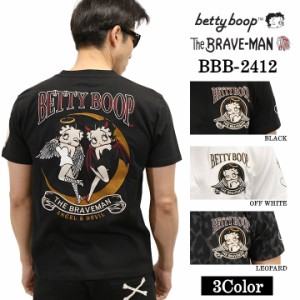 THE BRAVEMAN×BETTY BOOP ベティーブープ 天竺 半袖Tシャツ bbb-2412