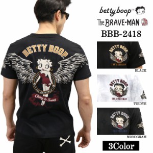 THE BRAVEMAN×BETTY BOOP ベティーブープ 天竺 半袖Tシャツ bbb-2418