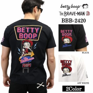 THE BRAVEMAN×BETTY BOOP ベティ・ブープ ベア天竺 半袖Tシャツ bbb-2420