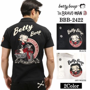 THE BRAVEMAN×BETTY BOOP ベティ・ブープ ベア天竺 半袖ポロシャツ bbb-2422