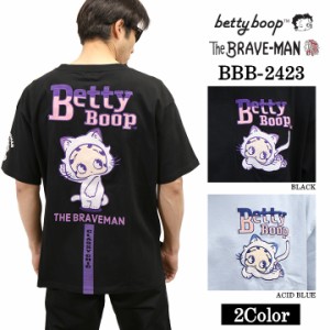 THE BRAVEMAN×BETTY BOOP ブレイブマン ベティーブープ コラボ BIG TEE ビッグサイズ 天竺 半袖Tシャツ bbb-2423