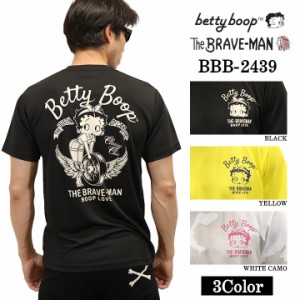 THE BRAVEMAN×BETTY BOOP ベティ・ブープ ドライ 半袖Tシャツ bbb-2439