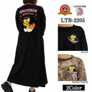 天竺 長袖ワンピース レディース THE BRAVEMAN×LOONEY TUNES ルーニーチューンズ コラボ ltb-2205