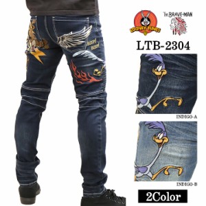 THE BRAVEMAN×LOONEY TUNES ルーニーチューンズ コラボ ストレッチデニム バイカーパンツ ltb-2304