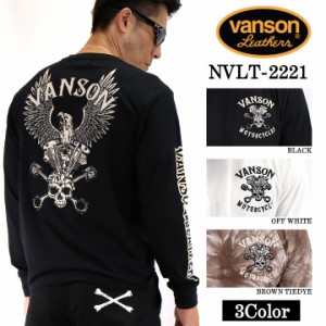 ベア天竺 長袖Tシャツ VANSON バンソン メンズ ロンTee nvlt-2221