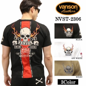 VANSON バンソン 天竺 半袖Tシャツ nvst-2306