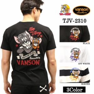 VANSON×TOM&JERRY バンソン トム＆ジェリー 天竺半袖Tシャツ tjv-2310