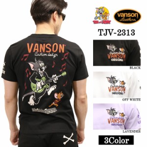 VANSON×TOM&JERRY バンソン トム＆ジェリー 天竺半袖Tシャツ tjv-2313