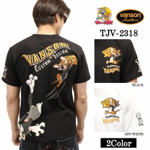 VANSON×TOM&JERRY バンソン トム＆ジェリー 天竺 半袖Tシャツ tjv-2318