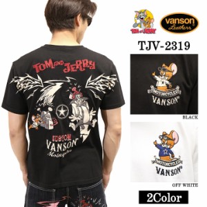 VANSON×TOM&JERRY バンソン トム＆ジェリー 天竺 半袖Tシャツ tjv-2319