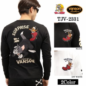 VANSON×TOM&JERRY バンソン トムジェリ コラボ 天竺 長袖Tシャツ ロンTEE tjv-2331