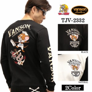 VANSON×TOM&JERRY バンソン トムジェリ コラボ 天竺 長袖Tシャツ ロンTEE tjv-2332