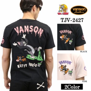 VANSON×TOM&JERRY バンソン トム＆ジェリー 天竺 半袖Tシャツ tjv-2427