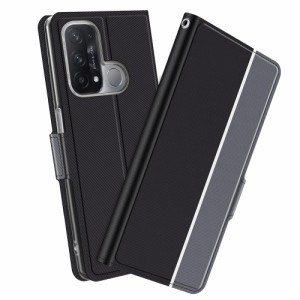 OPPO Reno5 A オッポ リノ5 A 手帳型ケース カバー ツートンカラー ストラップ付き マグネット 定期入れ シンプル スマホケース ワイモバ