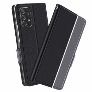 Galaxy A52 5G SC-53B スマホケース 手帳型 ツートンカラー ストラップ付き マグネット カード収納 ギャラクシーA52