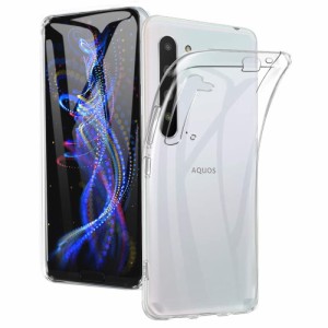 【送料無料】AQUOS R5G SH-51A 専用ソフトケース TPU保護ケース・カバー 耐衝撃 クリアケース クリア TPU 透明 シンプル メッキ加工 衝撃