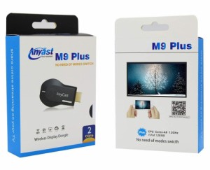 HDMI ドングル レシーバー AnyCast M9 Plus WiFiディスプレイ Miracast/Airplay/DLNA対応