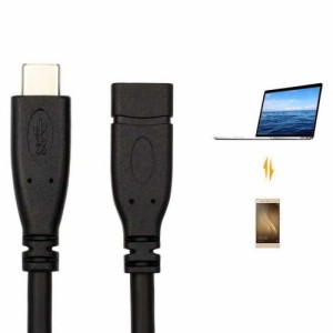 USB-C & USB-C 延長ケーブル USB Type-C 2m 機器対応 TypeC USB 3.1-USB 3.1 オス-メス 10Gbps 高速転送 データケーブル Macbook Google 