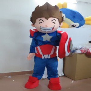 高品質 高級コスプレ衣装 着ぐるみ キャプテンアメリカ 風 マスコット イベント 催事などにどうぞ Halloween America Captain Iron Man B