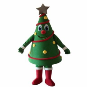 高品質 高級コスプレ衣装 着ぐるみ クリスマスツリー 風 マスコット イベント 催事などにどうぞ Green Christmas Tree Mascot Costume