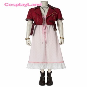 高品質 高級コスプレ衣装 ファイナルファンタジー VII 風 エアリス・ゲインズブール タイプ Final Fantasy VII Aerith Gainsborough Cosp