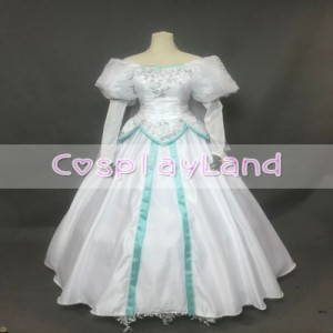 高品質 高級コスプレ衣装 ディズニー リトルマーメイド 風 アリエル タイプ ウェデイング ドレス The Little Mermaid Ariel Wedding Dres