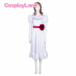 高品質 高級コスプレ衣装 アナベル 死霊館の人形 風 オーダーメイド コスチュームドレス Movie Annabelle Cosplay Halloween Party bride