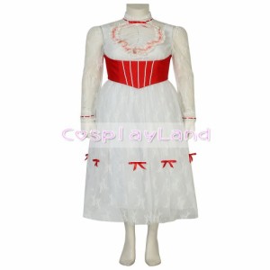 高品質 高級コスプレ衣装 ディズニー メリー・ポピンズ 風 オーダーメイド コスチューム ドレス Mary Poppins Dress Carnival Halloween 