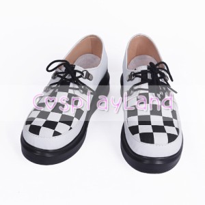 高品質 高級 オーダーメイド ブーツ 靴 博多豚骨ラーメンズ 風 Hakata Tonkotsu Ramens Enokida Anime Cosplay White Black Shoes