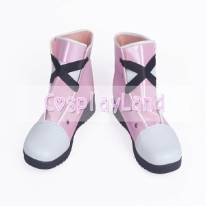 高品質 高級 オーダーメイド ブーツ 靴 キングダムハーツ 風 Kingdom Hearts 2 Kairi Pink Cosplay Shoes Flat Shoe