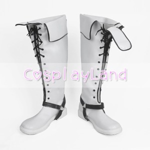 高品質 高級 オーダーメイド ブーツ 靴 ファイアーエムブレムif 風 Fire Emblem Path of Radiance Zihark White Cosplay Shoes Boots