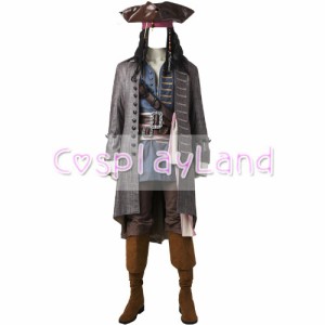 高品質 高級コスプレ衣装 パイレーツ・オブ・カリビアン 風 ジャック・スパロウ タイプ Captain Jack Sparrow Costume Pirates of the Ca