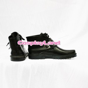 高品質 高級 オーダーメイド ブーツ 靴 ファイナルファンタジー 風 Final Fantasy VIII Squall Leonhart Black Cosplay Boots