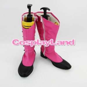 高品質 高級 オーダーメイド ブーツ 靴 黒執事 風 Black Butler Elizabeth Pink Cosplay Boots