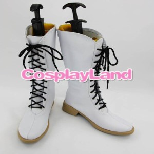 高品質 高級 オーダーメイド ブーツ 靴 アムネシア 風 Amnesia Heroine White Cosplay Boots